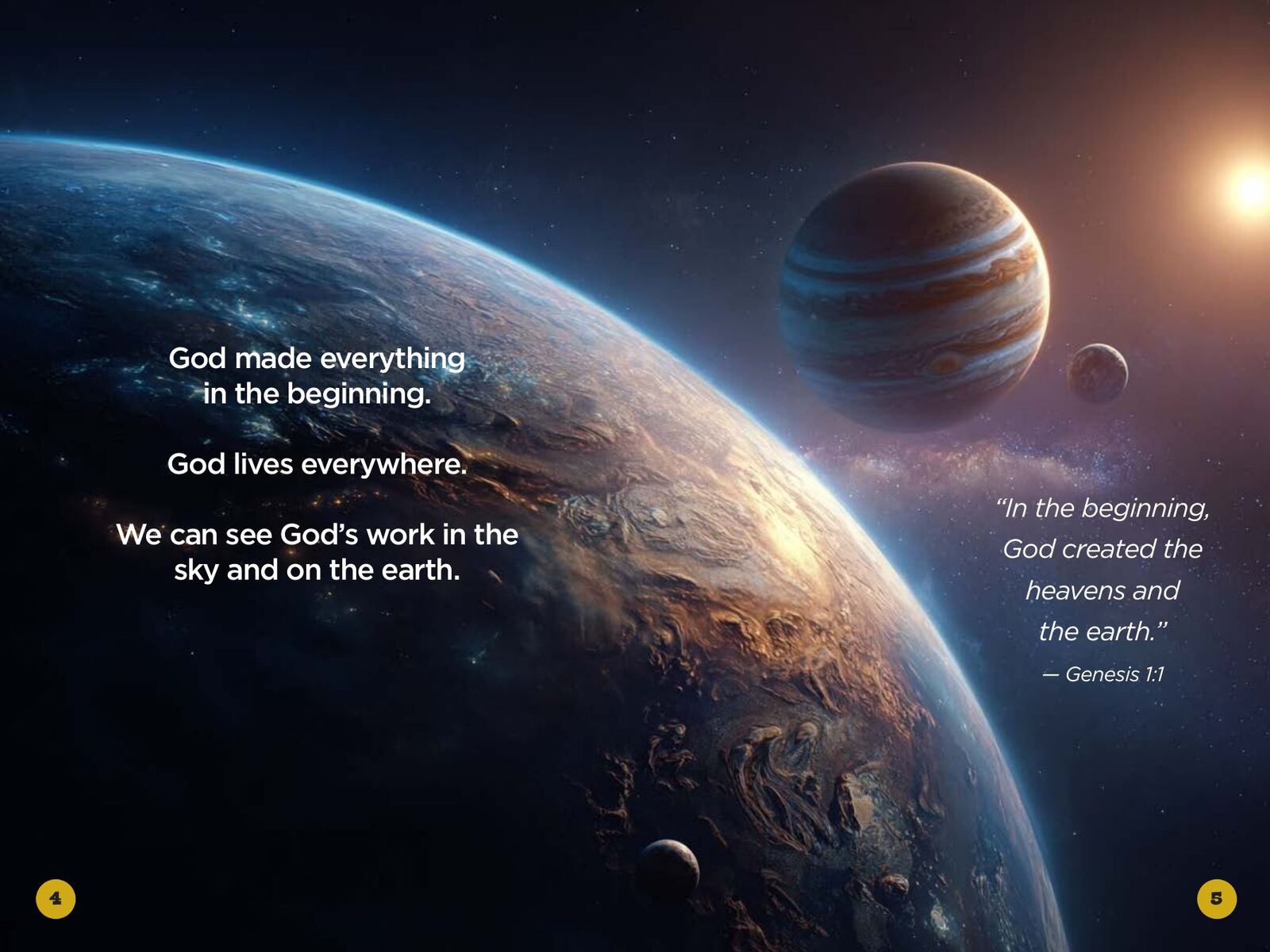 Where Does God Live?: page spread 2 from inside the book