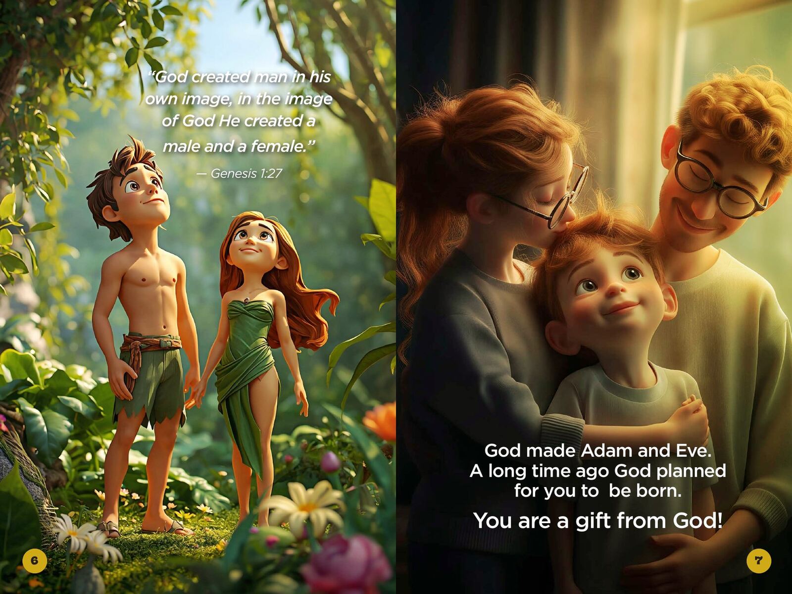 Where Does God Live?: page spread 3 from inside the book
