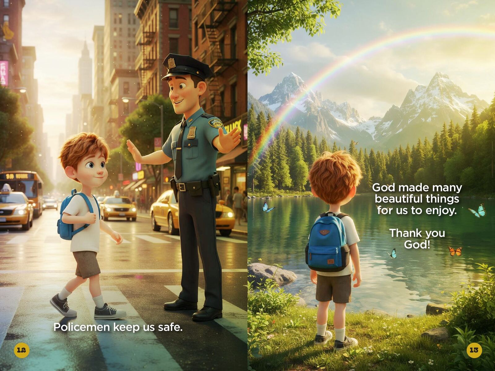 Where Does God Live?: page spread 4 from inside the book