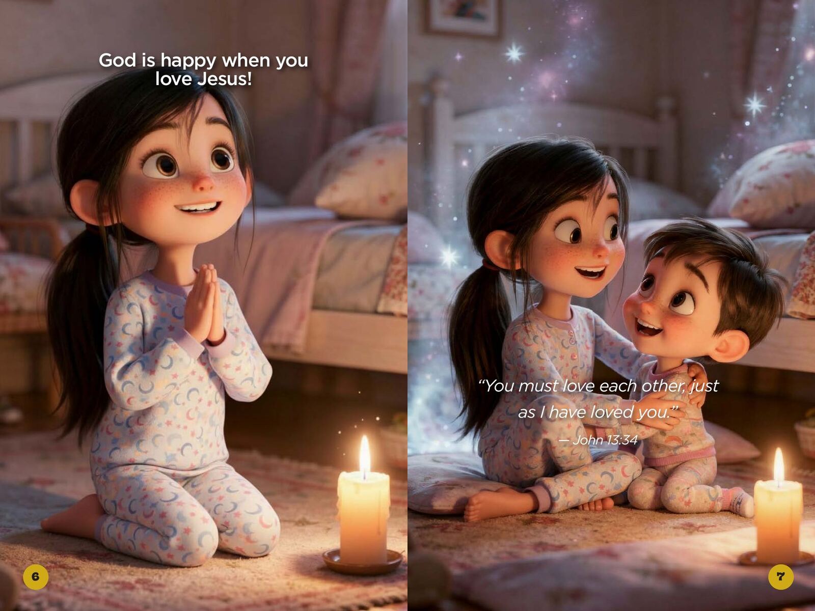 Why Does God Like Christmas?: page spread 3 from inside the book