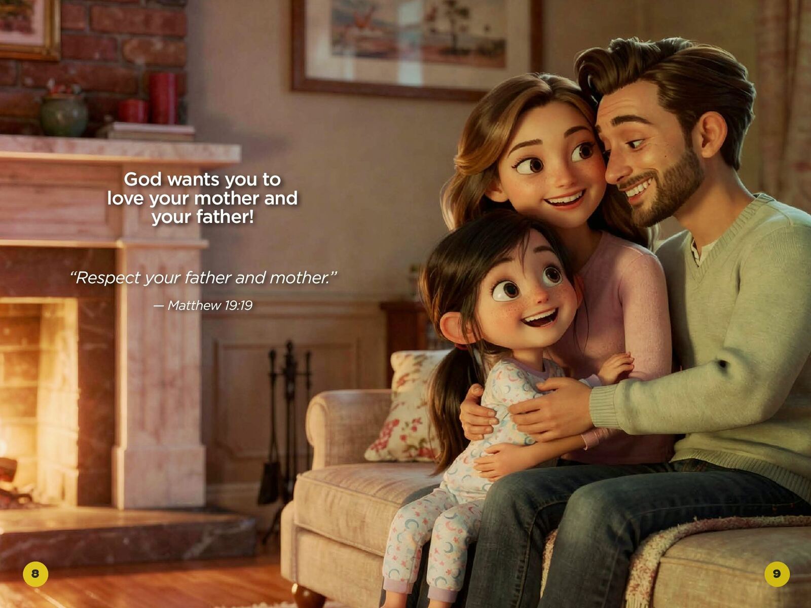 Why Does God Like Christmas?: page spread 4 from inside the book